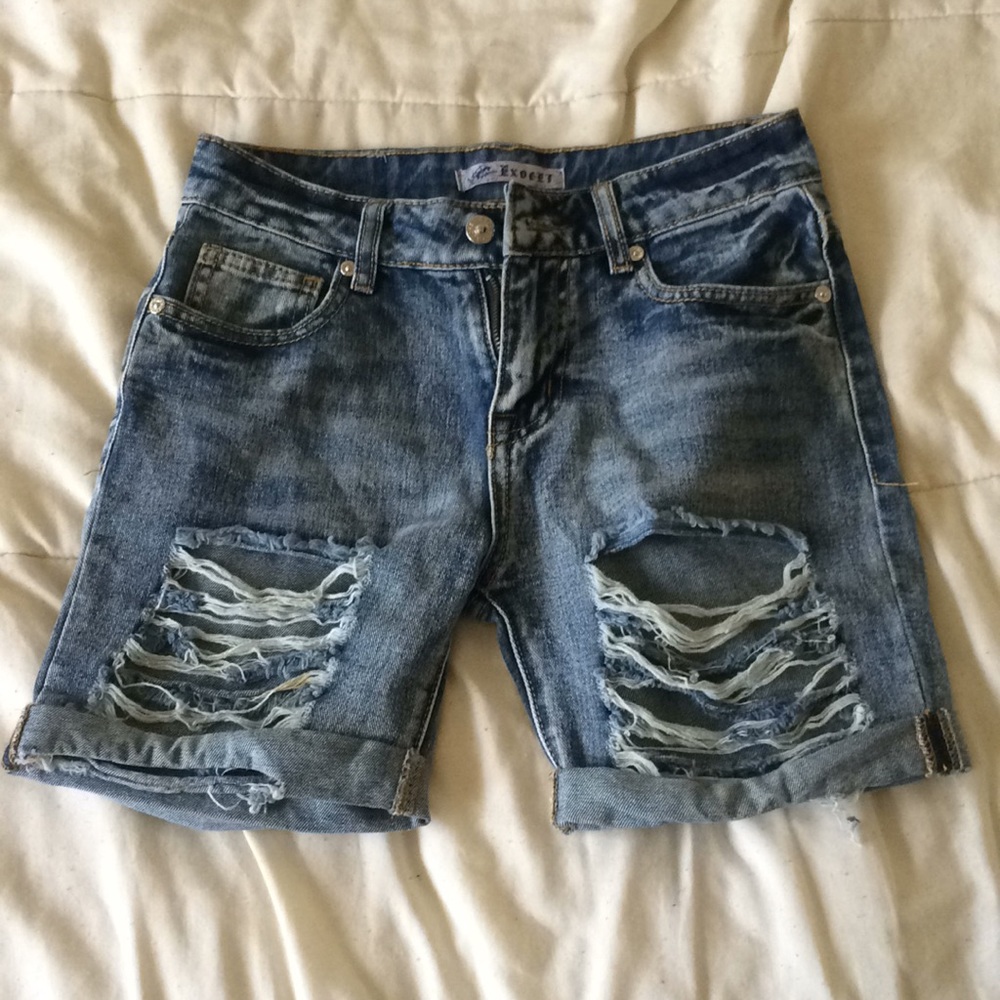 Ripped Jean Shorts